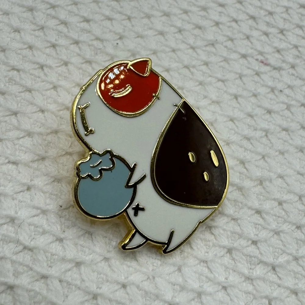 3/$15 Cute Guinea Pig with Blueberry Enamel Pin Brooch - Picture 4 of 6